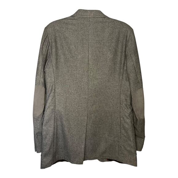 Vintage H.I.S Western Sports Coat 40R Tweed Suede Elbows Leather Buttons USA - Picture 2 of 7